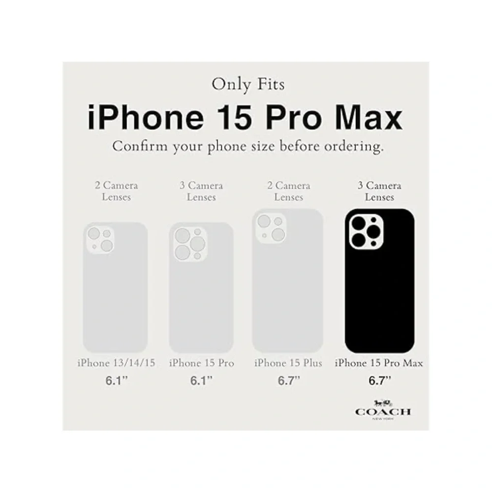 Coach Moody Floral iPhone 15 PRO MAX Case, Compatible with MagSafe- NIB